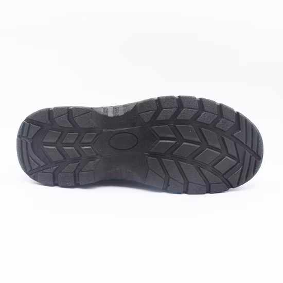 Scarpe antinfortunistiche con punta in acciaio resistenti all'olio e allo scivolamento con tomaia in pelle di colore nero